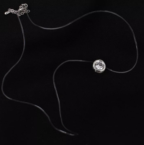 8mm Dazzling CZ Pendant Invisible Floating Necklac - Picture 6 of 7